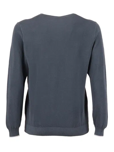 Fedeli 圆领毛衣 L/s 针织毛衣男 In Blue