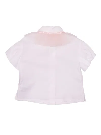 Monnalisa Camicia Popeline Stretch In Pink