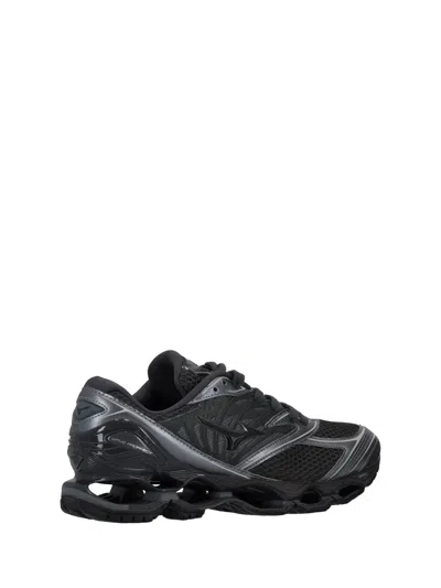 Mizuno Wave Print Sneakers With Advanced Technology In Black