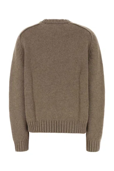 Khaite Mae Cashmere Pullover With Extended Sleeves In Brown