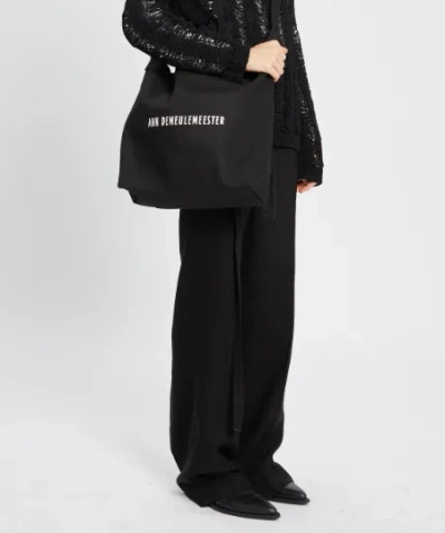 Ann Demeulemeester Ad Medium Shoulder Bag With Adjustable Strap Heavy In Black