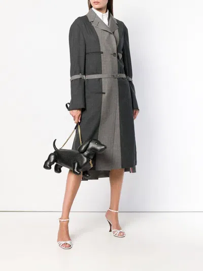 Thom Browne Pebbled Leather Mini Hector Bag In Black