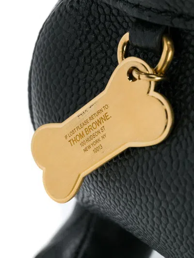 Thom Browne Pebbled Leather Mini Hector Bag In Black