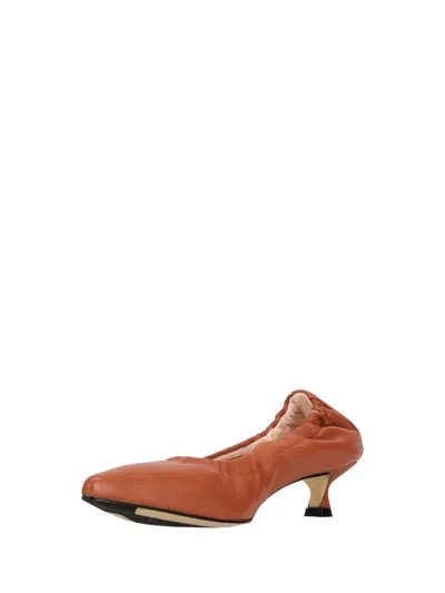 La Rose Decollete' Elast Nappa In Brown