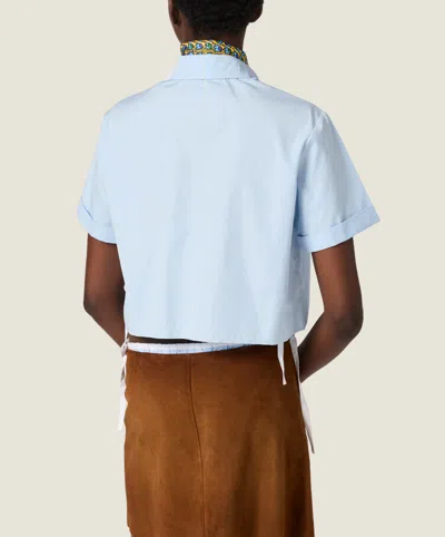 Miu Miu Camicie Popeline In Blue