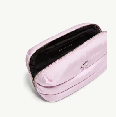 Moncler Caradoc Beauty Case Quilted Rectangular Design In Pink