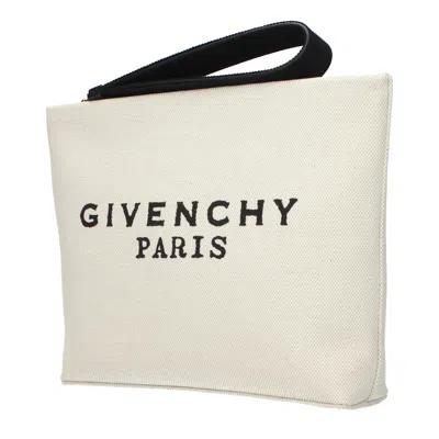 Givenchy Logo Cotton Pouch In White