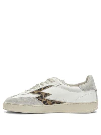 Moaconcept Moa Concept White Leather Rubber Sneakers In White