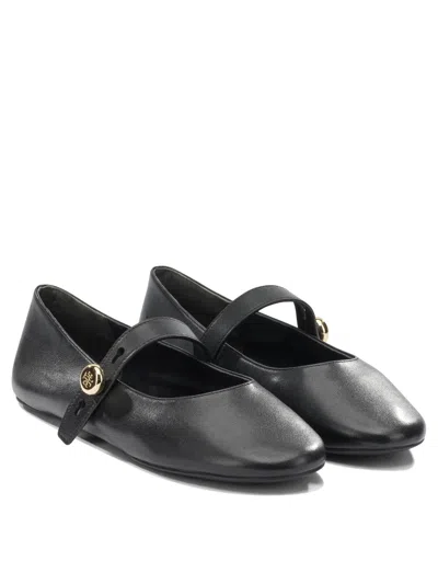 Tory Burch 芭蕾舞平底鞋 In Black