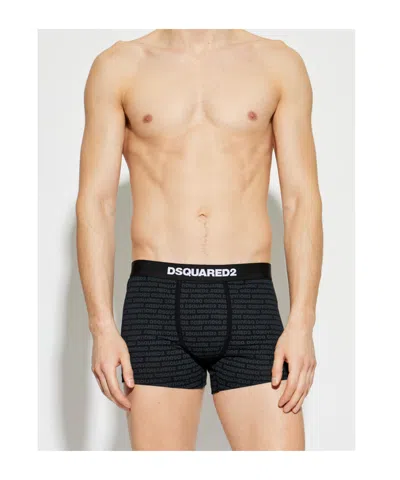 Dsquared2 Solid Color Breathable Boxers In Brown