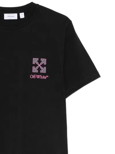 Off-white Arrows Logo-print Cotton T-shirt In Black