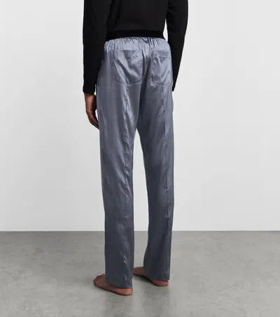 Tom Ford Silk-blend Pyjama Trousers In Grey