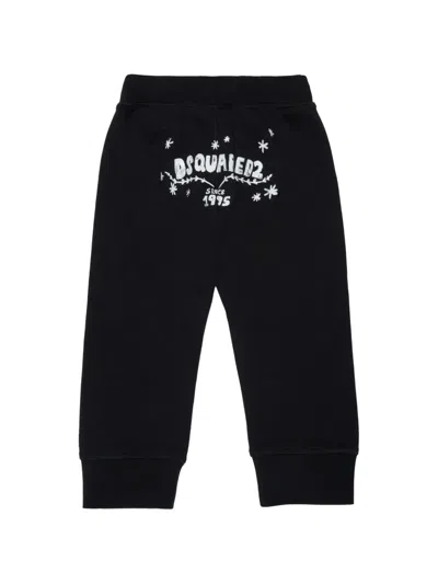 Dsquared2 Logo-print Drawstring Track Pants In Black