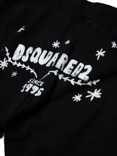 Dsquared2 Logo-print Drawstring Track Pants In Black