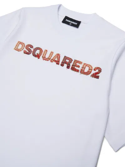 Dsquared2 Logo-lettering T-shirt In White