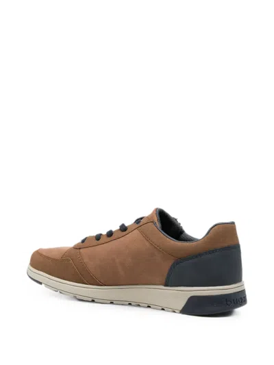 Bugatti Logo-debossed Side-zip Sneakers In Brown