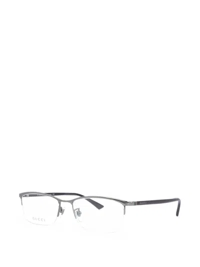 Gucci Square-frame Glasses In Grey