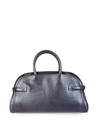 Orciani Elongated Smooth Leather Handbag In Blue