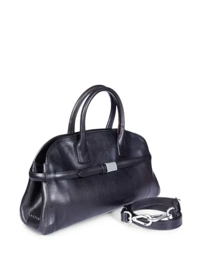 Orciani Elongated Smooth Leather Handbag In Blue