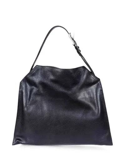 Orciani Trinity M Lagoon Grained Leather Shoulder Bag In Pattern