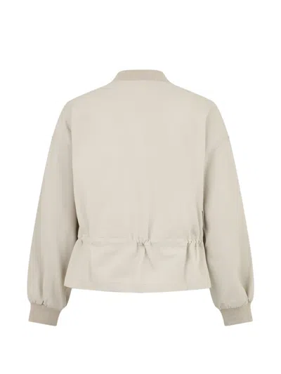 Moorer Drawstring Zip-up Jacket In Neutral
