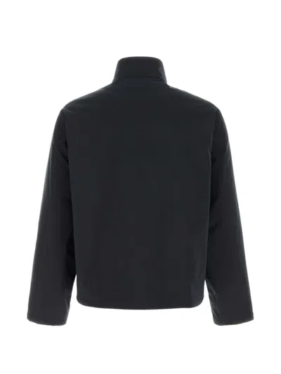 Jil Sander Polyester Jacket Flap Pockets High Collar In Black