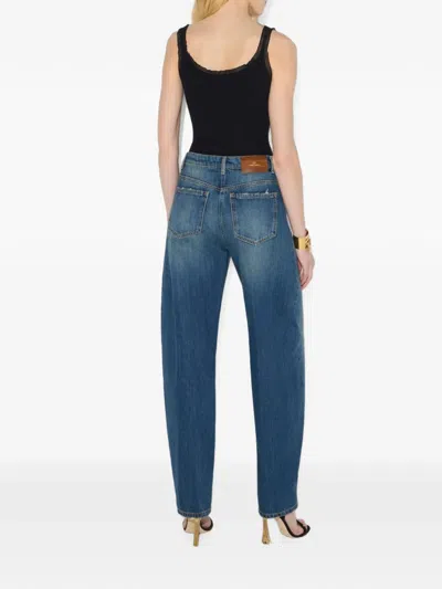 Elisabetta Franchi 주얼 버튼 벌룬 진 In Multi