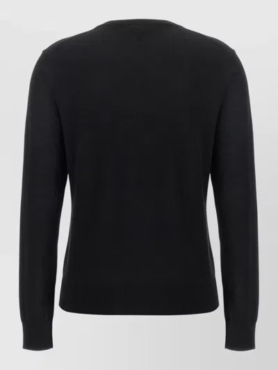 Theory Classic Crew Neck Pullover With Fitted Silhouette In Black