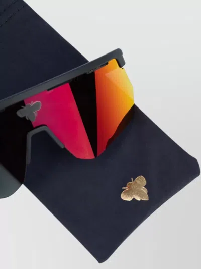Facehide Sunglasses Angular Frame Colored Lenses Case