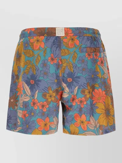4ff Polyester Swim Shorts Floral Pattern In Multi