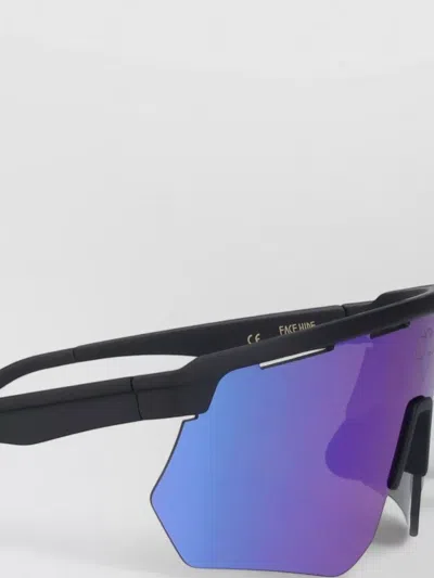 Facehide Sunglasses Rectangular Rimless Frame Statement Lenses