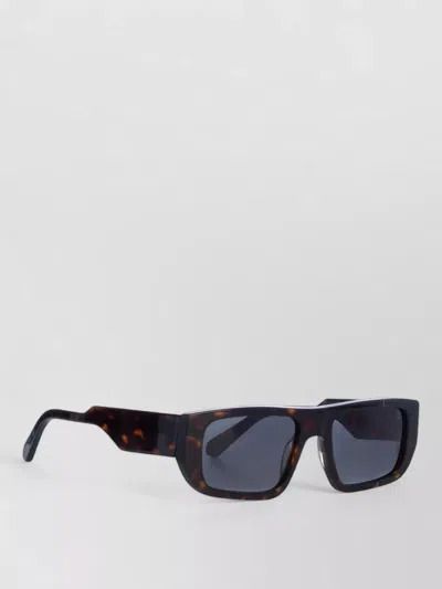 Facehide Rectangular Sunglasses Dark Lenses Tortoiseshell Frame