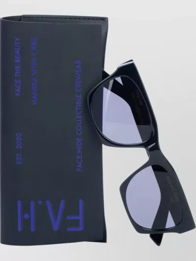 Facehide Sunglasses Dark Lenses Hard Case Rectangular Frame
