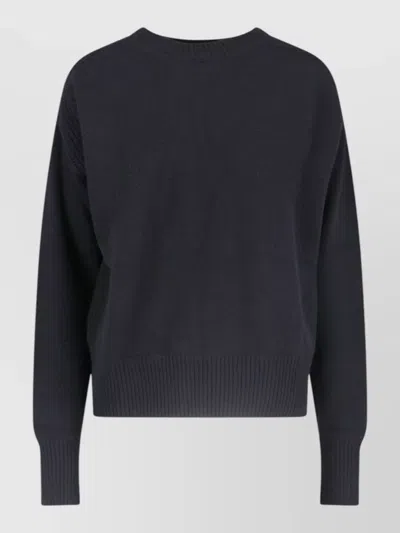 Sa Su Phi Knit Pullover Crew Neck Long Sleeves In Brown