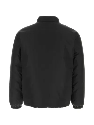 Jil Sander Polyester Down Jacket Elastic Cuffs High Collar In Black