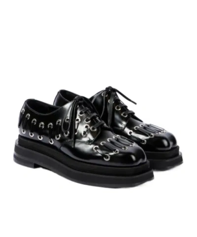 Simone Rocha Heart Toe Leather Platform Brogues In Multi