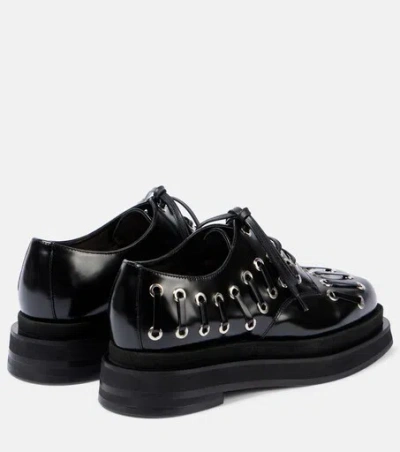Simone Rocha Heart Toe Leather Platform Brogues In Multi