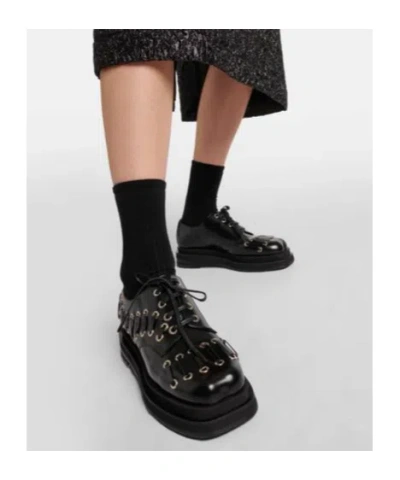 Simone Rocha Heart Toe Leather Platform Brogues In Multi