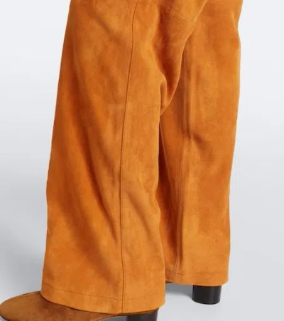 Ulla Johnson Freja Suede Flared Pants In Multi