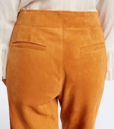 Ulla Johnson Freja Suede Flared Pants In Multi