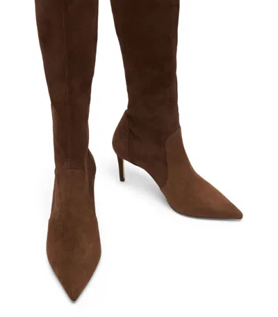 Stuart Weitzman Pointed-toe Tall Boots In Cigar