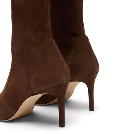 Stuart Weitzman Pointed-toe Tall Boots In Cigar