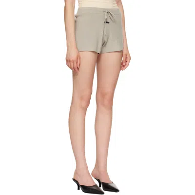 Essentials Gray Running Shorts In Brown