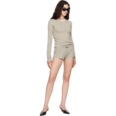 Essentials Gray Running Shorts In Brown