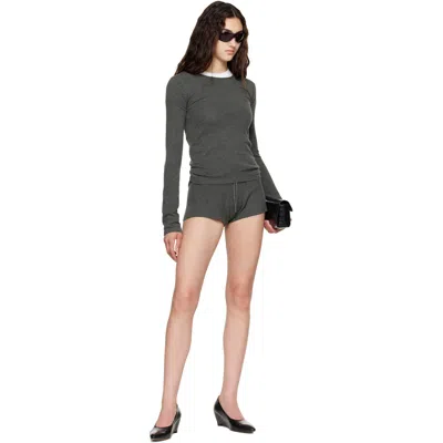 Essentials Gray Slim Longsleeve T-shirt In Gray