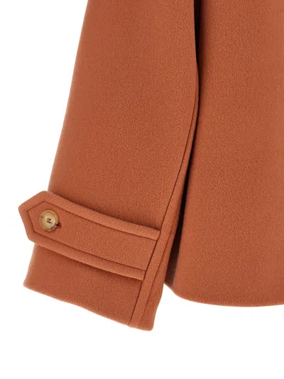 Chloé Double Breasted Jacket Buttoned Cuffs Pockets Lapels In Pink