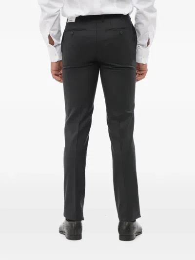 Corneliani Virgin Wool Trousers In 그레이