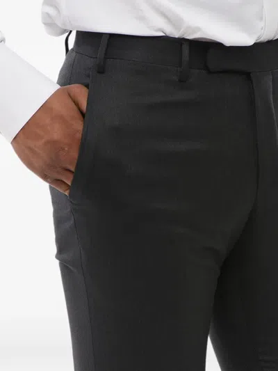 Corneliani Virgin Wool Trousers In 그레이