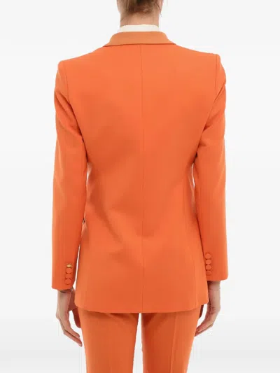 Hebe Studio Bianca Double-breasted Blazer In Orange