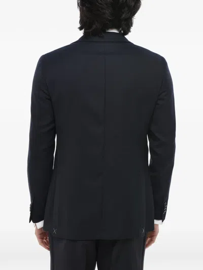 Corneliani Single-breasted Wool Blazer In Black